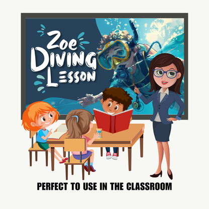 KIDS | "Zoe Diving Lesson" | Editable Story-book with Audio | Canva Free