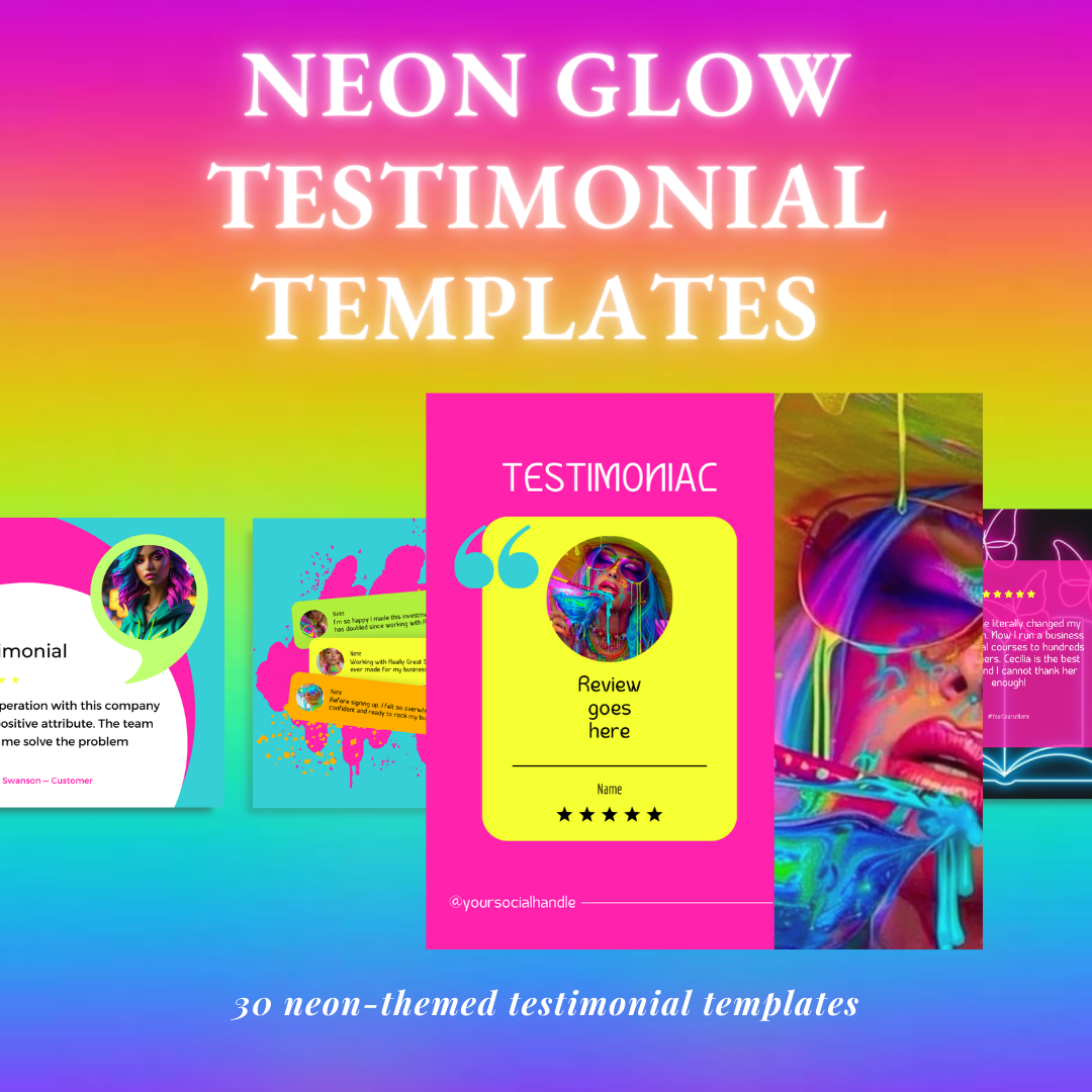 Neon Glow | 120+ Social Media Pack Bundle | LMT EXCLUSIVE