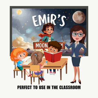 KIDS | "Emir's Moon Dream " | Editable Story-book with Audio | Canva Free