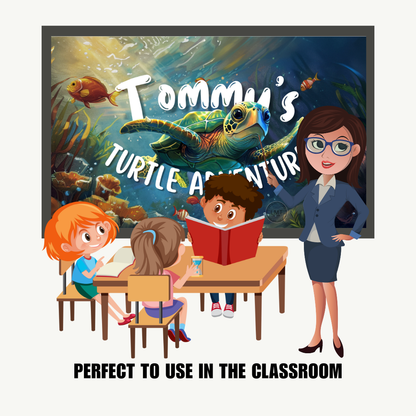 KIDS | "Tommy's Turtle Adventure" | Editable Story-book with Audio | Canva Free