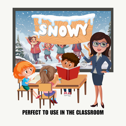 KIDS | "Snowy Fun" | Editable Story-book with Audio | Canva Free