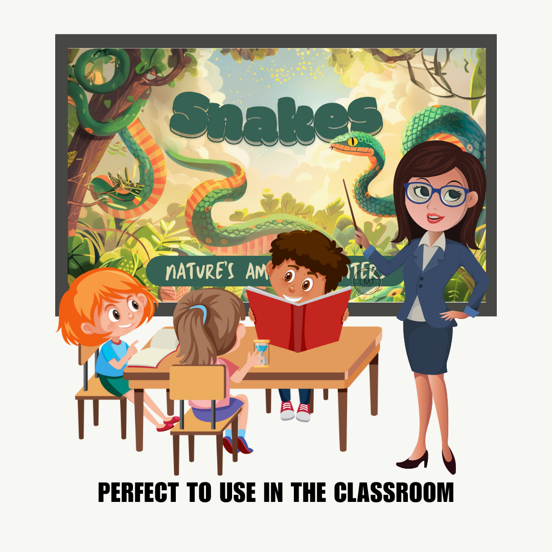 KIDS | "Snakes Nature's Amazing Hunters" | Editable Story-book with Audio | Canva Free