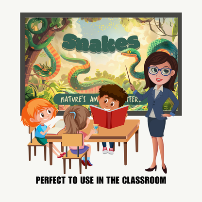 KIDS | "Snakes Nature's Amazing Hunters" | Editable Story-book with Audio | Canva Free