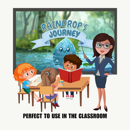 KIDS | "Raindrop's Journey" | Editable Story-book with Audio | Canva Free