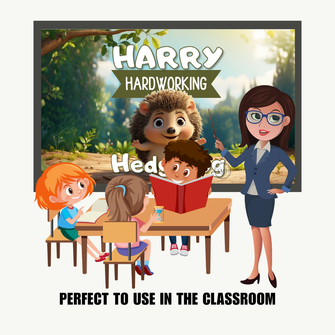 KIDS | "Harry the Hardworking Hedgehog" | Editable Story-book with Audio | Canva Free