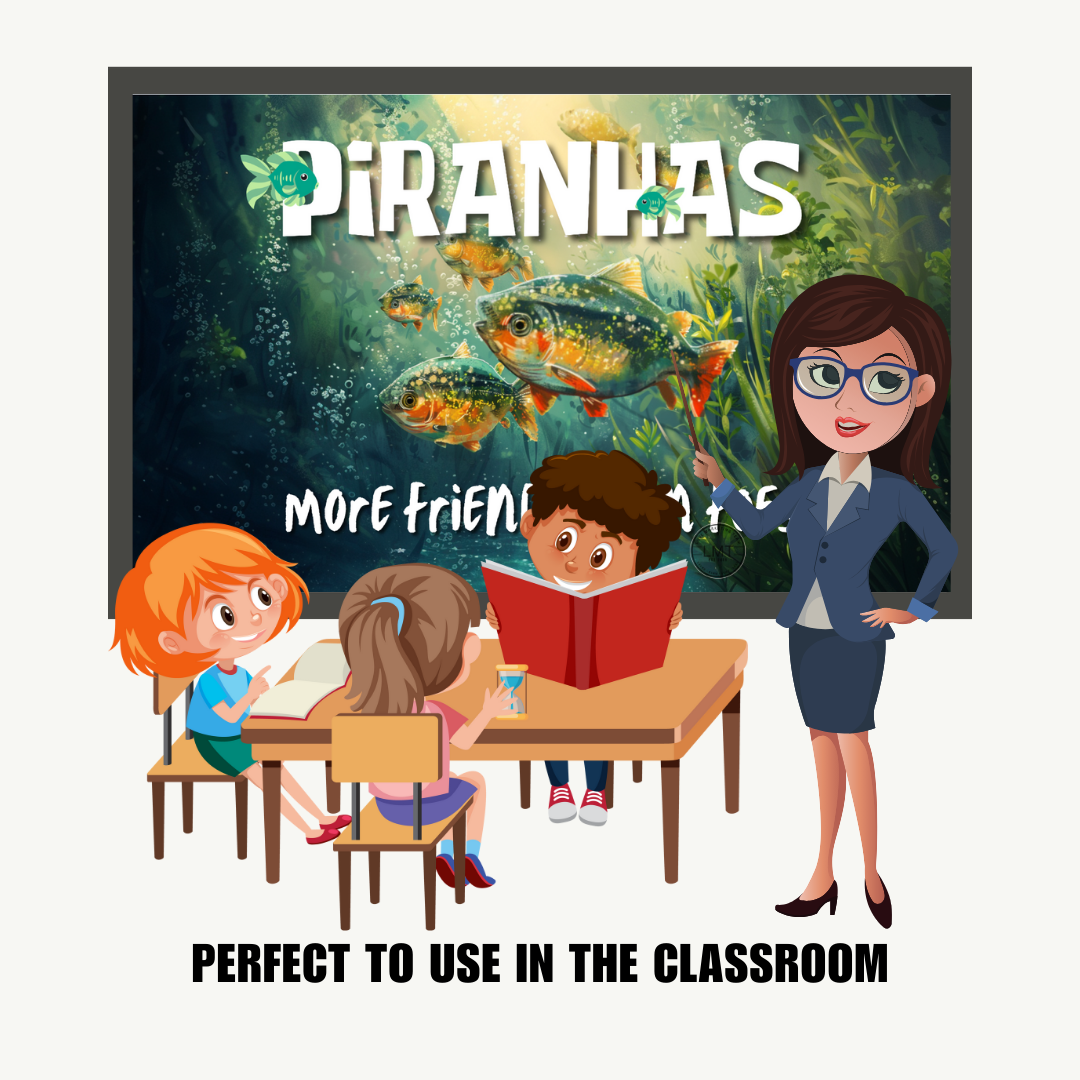 KIDS | "Piranhas - More Friends Than Foes" | Editable Story-book with Audio | Canva Free