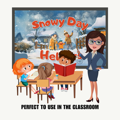 KIDS | " Snowy Day Helpers " | Editable Story-book with Audio | Canva Free