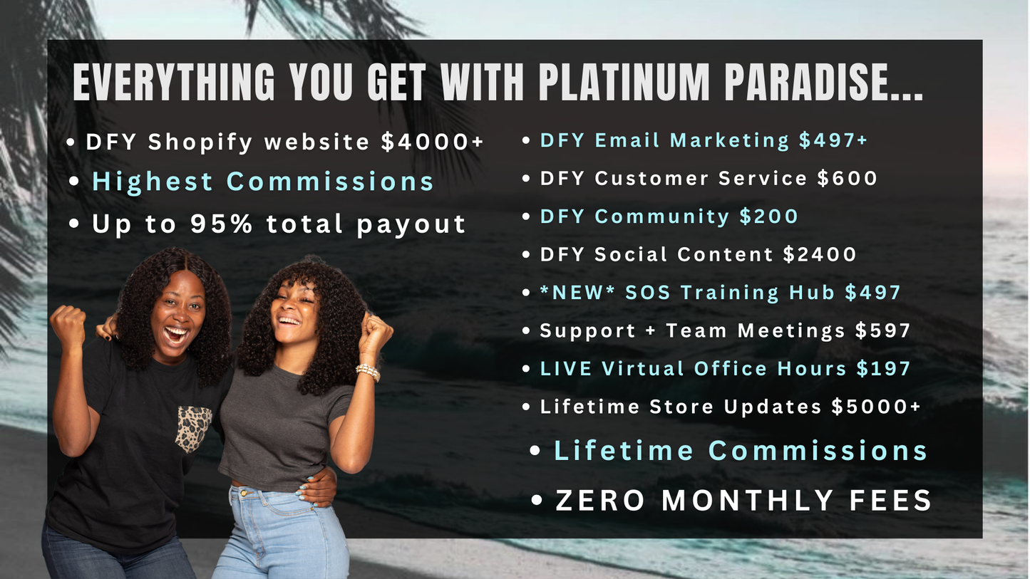 PLATINUM PARADISE | PAY IN 6 OPTION