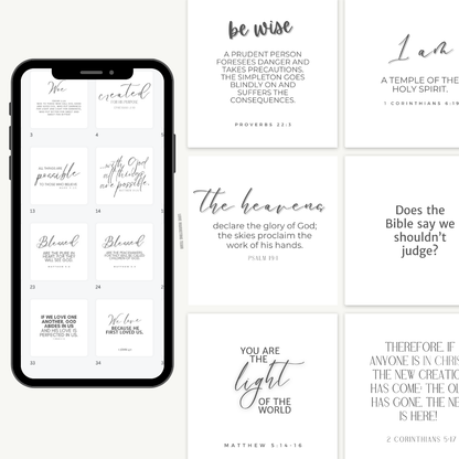 FAITH | 111 Scripture Social Media Posts | Editable in Canva