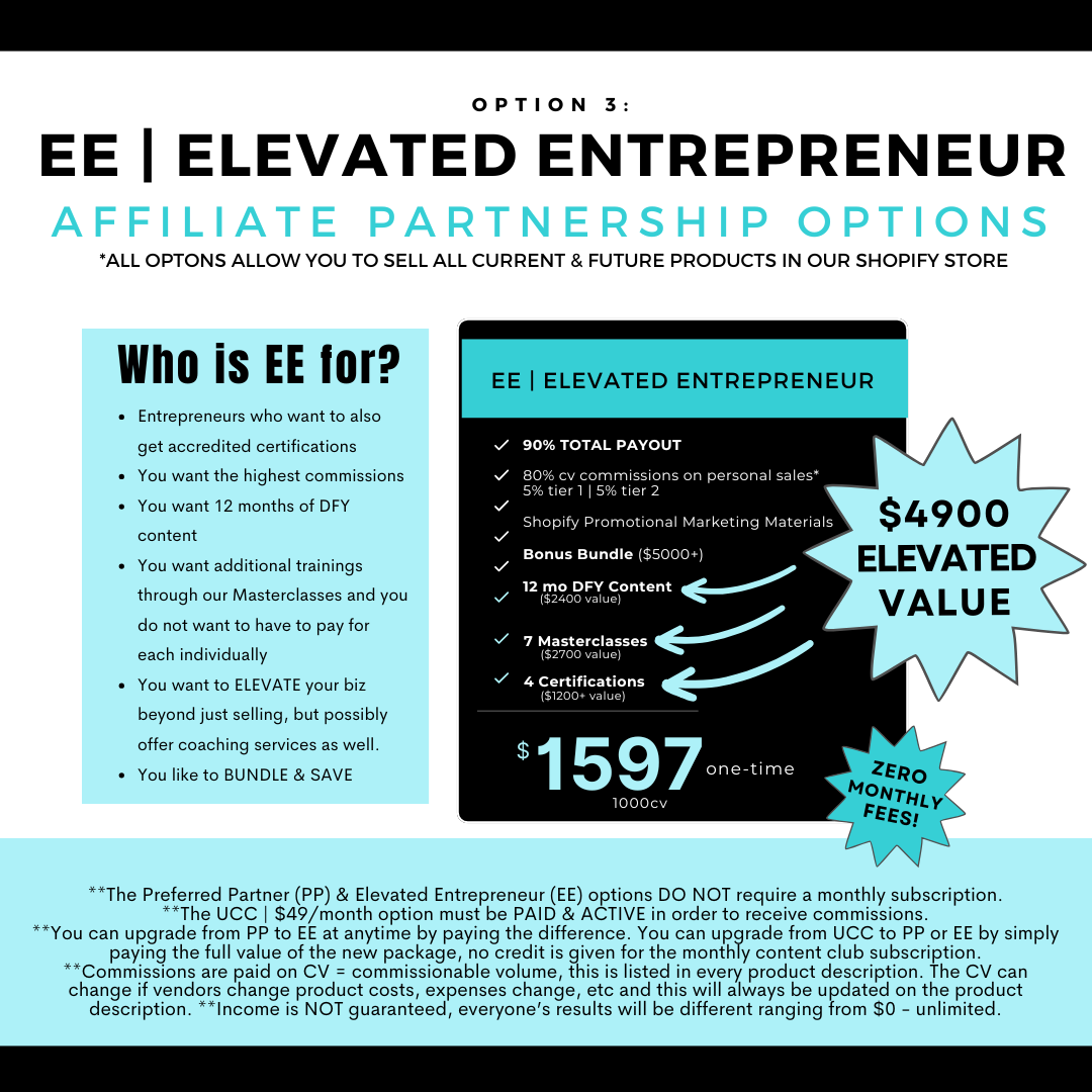 EE | Elevated Entrepreneur | DFY Affiliate Partnership