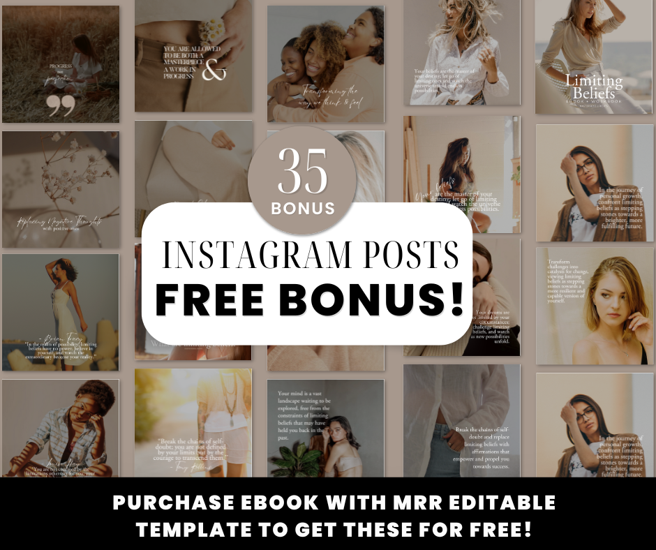 Limiting Beliefs eBook + Workbook | MRR | Master Resell Rights