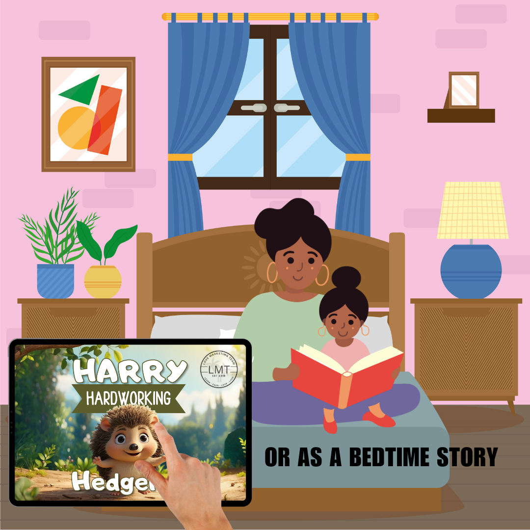 KIDS | "Harry the Hardworking Hedgehog" | Editable Story-book with Audio | Canva Free