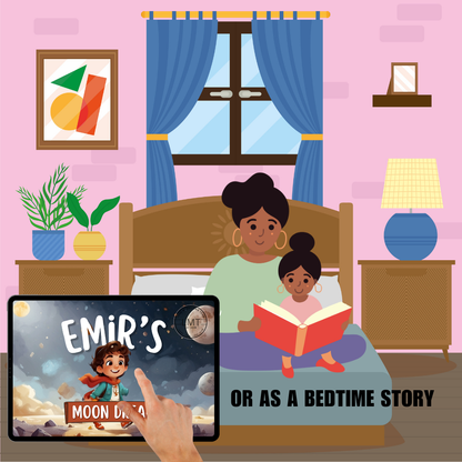 KIDS | "Emir's Moon Dream " | Editable Story-book with Audio | Canva Free