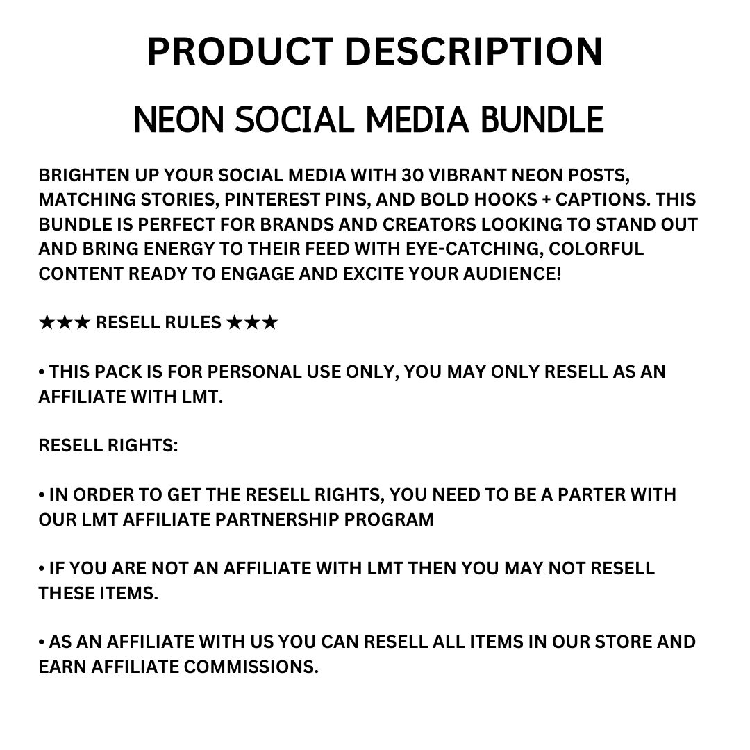 NEON | Neon Social Media Bundle | Vol II | Canva Templates