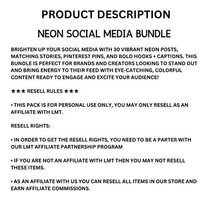 NEON | Neon Social Media Bundle | Vol II | Canva Templates