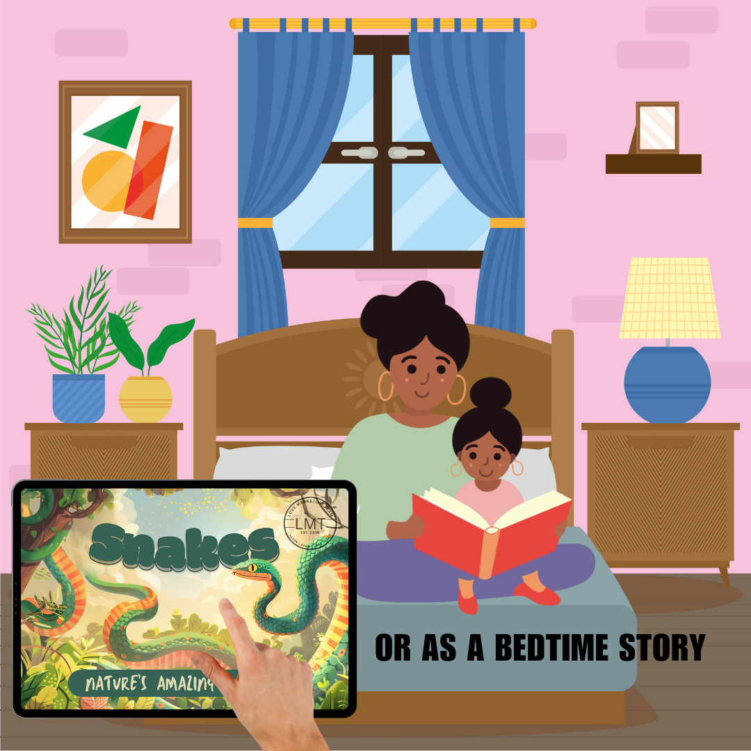 KIDS | "Snakes Nature's Amazing Hunters" | Editable Story-book with Audio | Canva Free