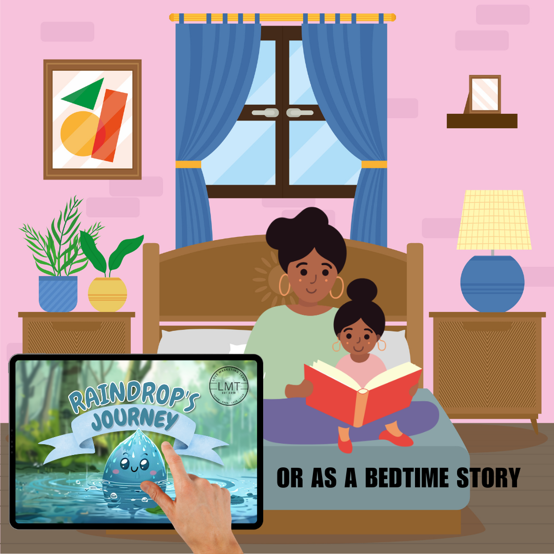 KIDS | "Raindrop's Journey" | Editable Story-book with Audio | Canva Free