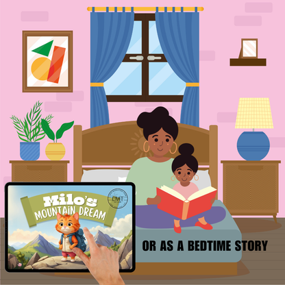 KIDS | "Milo's Mountain Dream" | Editable Story-book with Audio | Canva Free