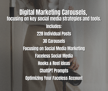 Luxury Digital Marketing Carousels Bundle - Carousels With Photos + Mockups (Website Images)