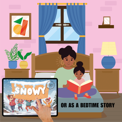 KIDS | "Snowy Fun" | Editable Story-book with Audio | Canva Free