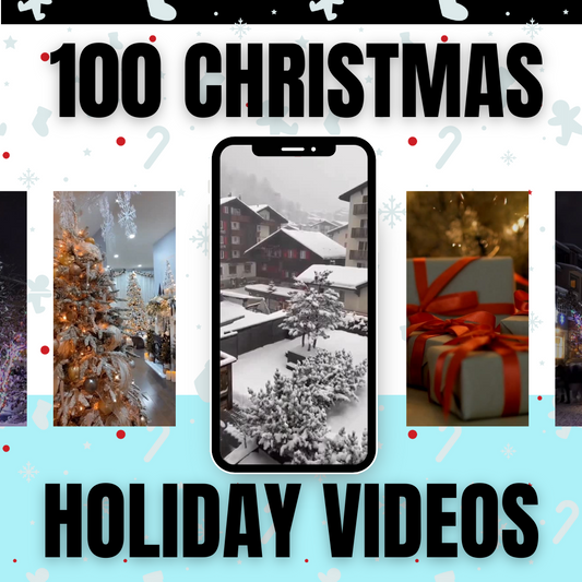 SOCIAL MEDIA | CHRISTMAS | 100 Christmas Holiday Videos | Editable in Canva