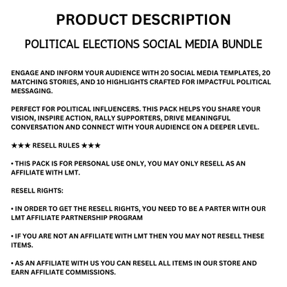 SOCIAL MEDIA | USA | Political Elections Social Media Bundle | Posts, Stories, Highlights