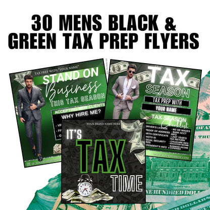 SOCIAL MEDIA | 30 Men's Tax Prep Flyers