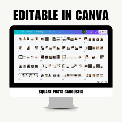 SOCIAL MEDIA | GOLDEN CAROUSELS & STORIES | Canva Template