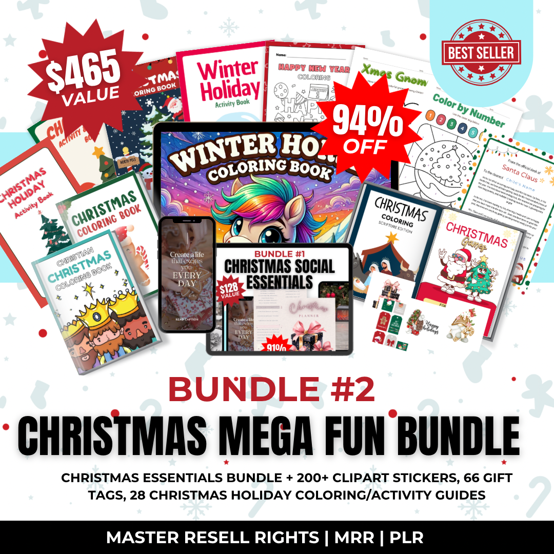 FREE Christmas Planner + BIGGEST & BEST BUNDLES over 90% OFF