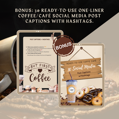 Coffee Social Media Mega Bundle | 320+ Video Reels | Captions & Hashtags | PLR & MRR