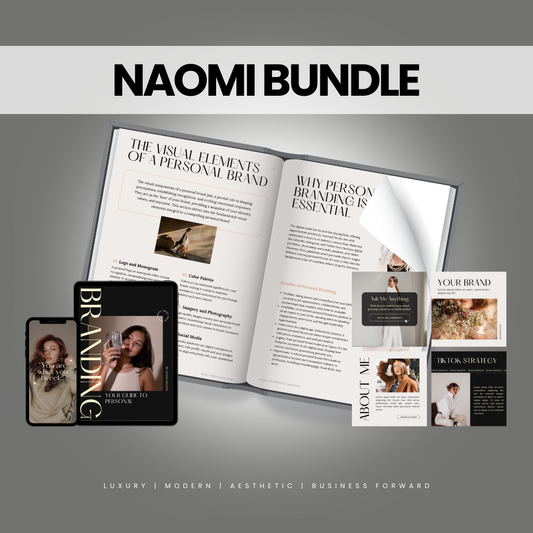 Naomi Bundle - 120 POSTS & STORIES + EBOOK + MOCKUPS