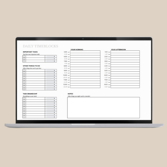 Timeblock Sheet | Business