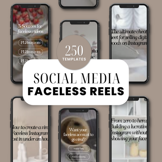 250 Faceless Reels | Social Media | Digital Marketing