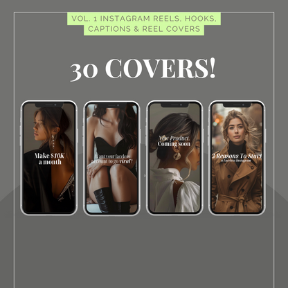 Vol. 1 Instagram Reels, Hooks, Captions & Reel Covers