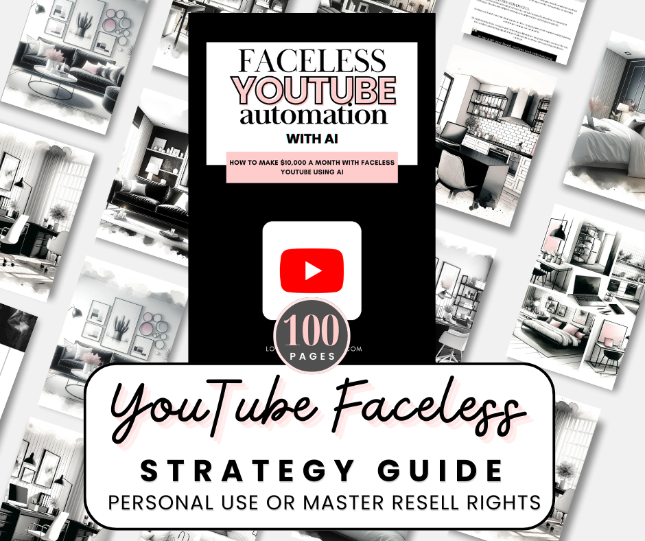 YouTube Faceless Success Guide (100 pages) – Love Marketing Team, LLC