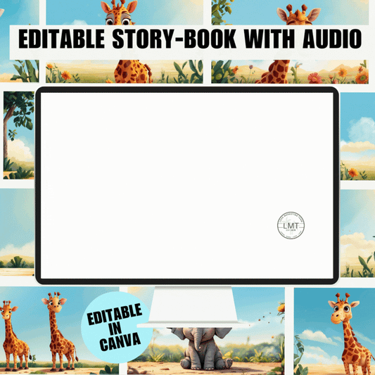 KIDS | "Gina the Giraffe" | Editable Story-book with Audio | Canva Free