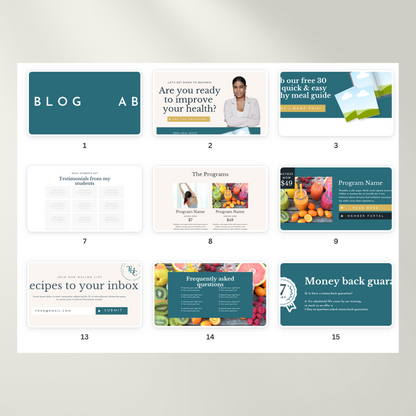 Health Coach Canva Website | Health, Wellness, Fitness