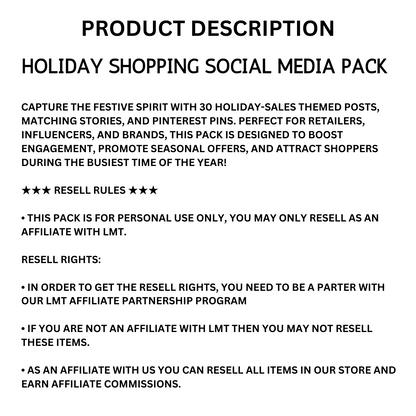 SOCIAL MEDIA | Holiday Shopping Social Media Pack