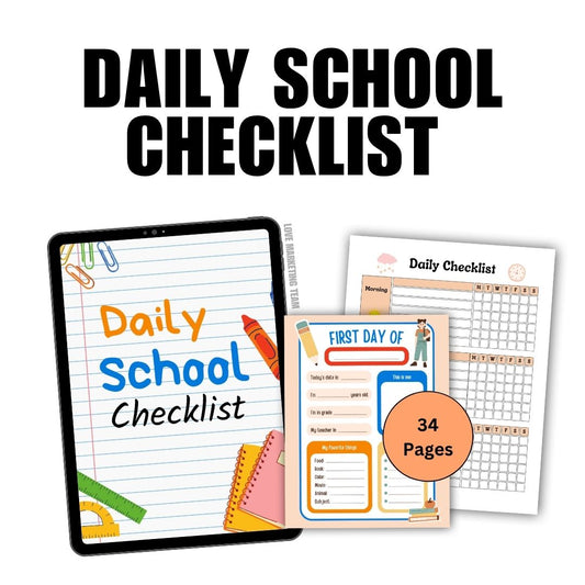 KIDS| DAILY SCHOOL CHECKLIST