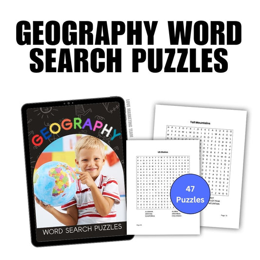 KIDS| GEOGRAPHY WORD SEARCH PUZZLES