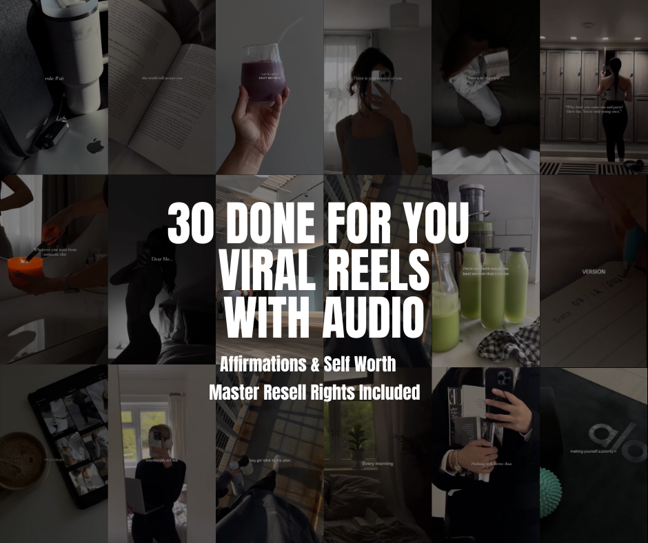 30+ Exclusive Done For You Reels | MRR Master Resell Rights