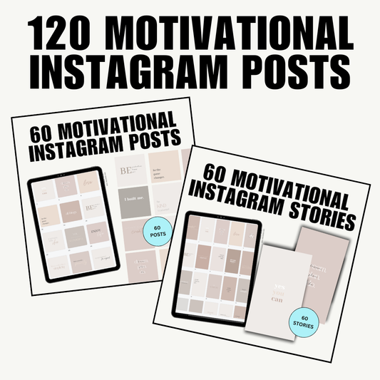 SOCIAL MEDIA | 120 Motivational Quote Instagram Posts | Templates Bundle