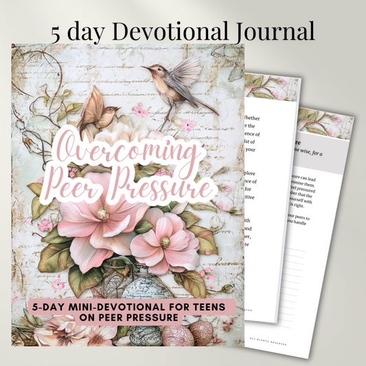 Peer Pressure | 5 Day Devotional Journal | for teens and adults  | Faith  | Kids