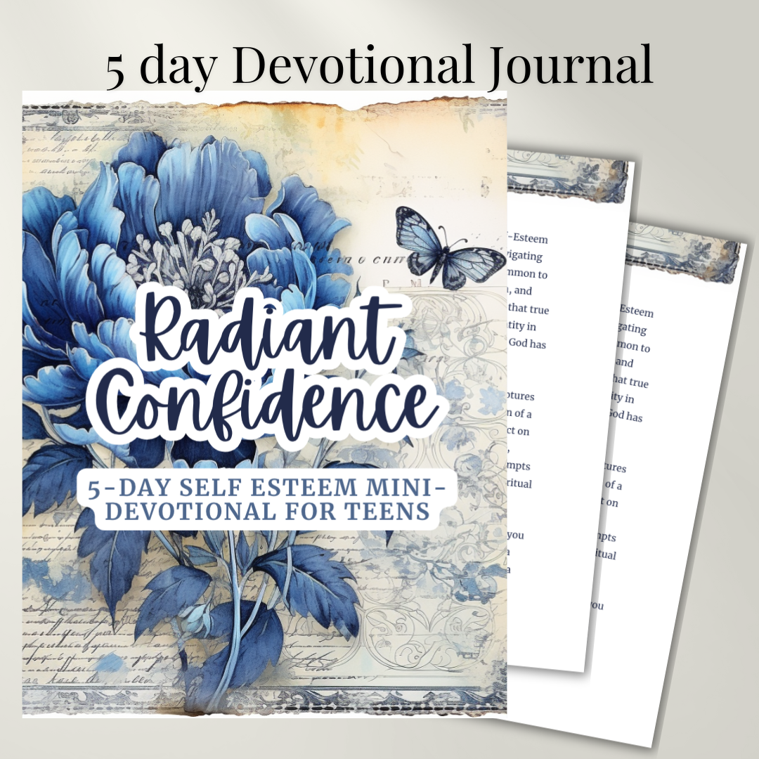 Radiant Confidence | Teen Self Esteem | 5 day devotional Journal | for teens and adults  | Faith  | Kids (Copy)