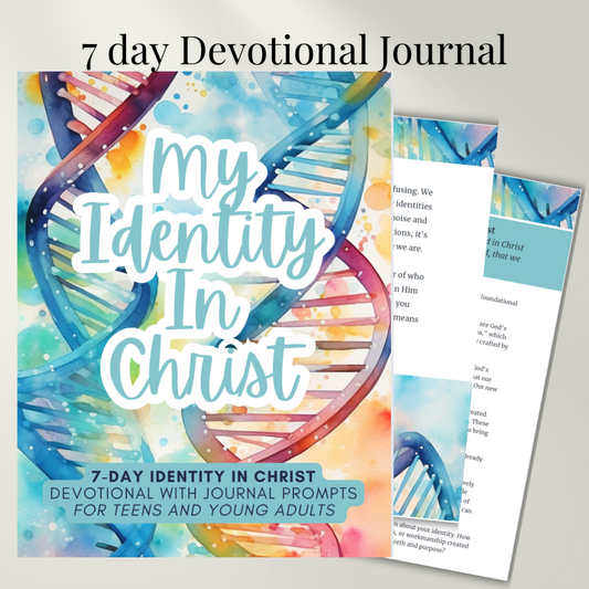Teen Identity | 7 day devotional Journal | for teens and adults  | Faith  | Kids