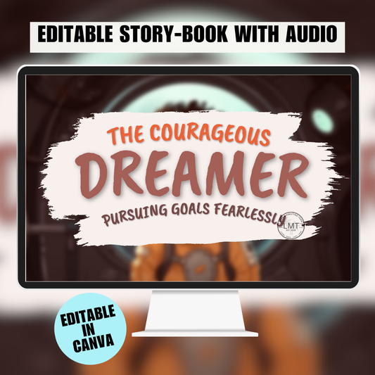 KIDS | " The Courageous Dreamer Pursuing Goals Fearlessly" | Editable Story-book with Audio | Canva Free