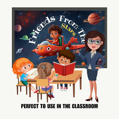 KIDS | "Friends from the stars" | Editable Story-book with Audio | Editable in Canva