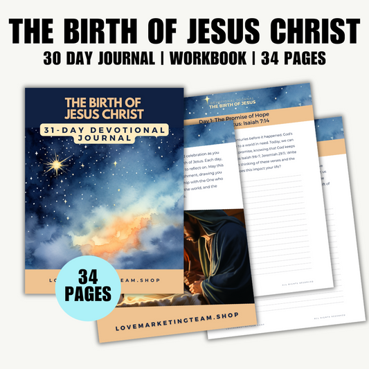 FAITH | The Birth of Jesus Christ | 30 day Journal/Workbook | 34 pages