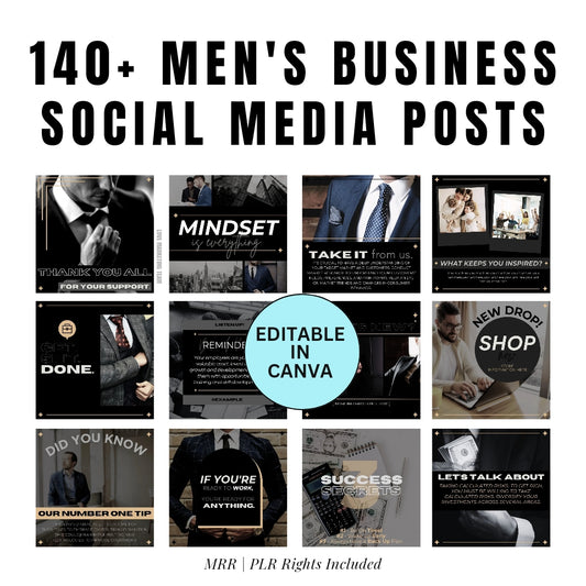 SOCIAL MEDIA | 140+ Men's Business Social Media Posts