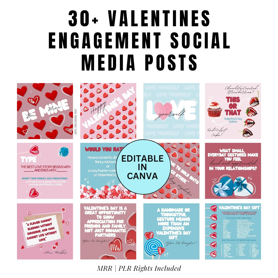 SOCIAL MEDIA | 30+ Valentines Engagement Social Media Posts